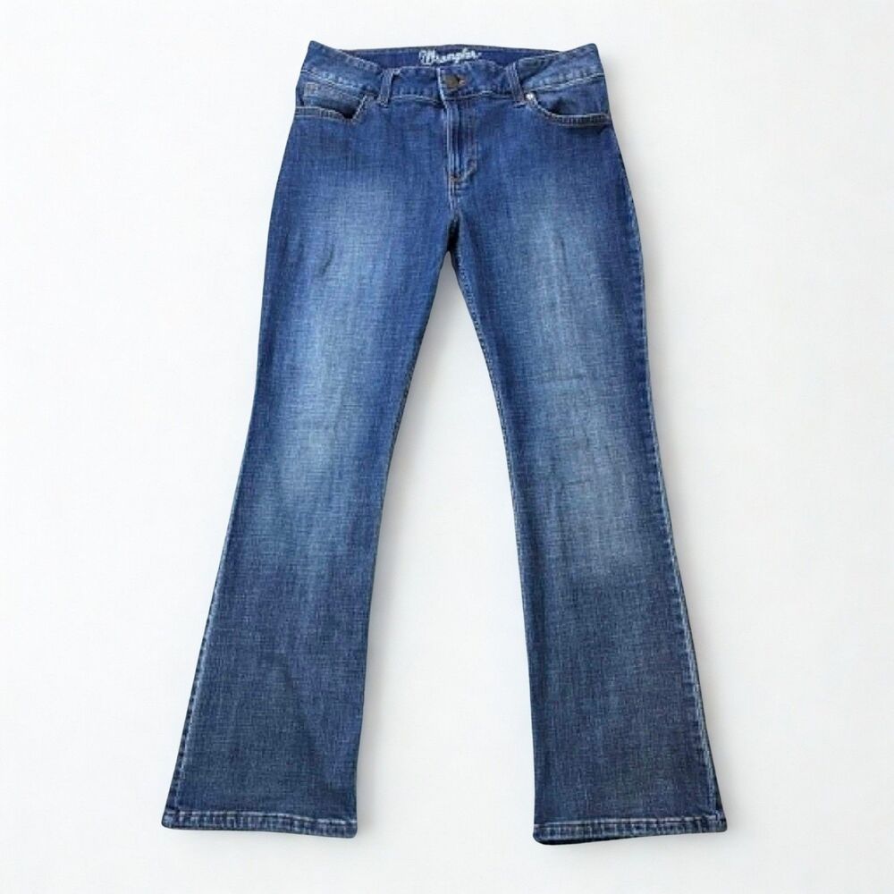 Wrangler Boot Cut Jeans Womens 13x30 Medium Wash Denim Stretch Classic Fit 33x29